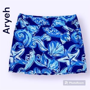 Aryeh blue sea life skort. Size L